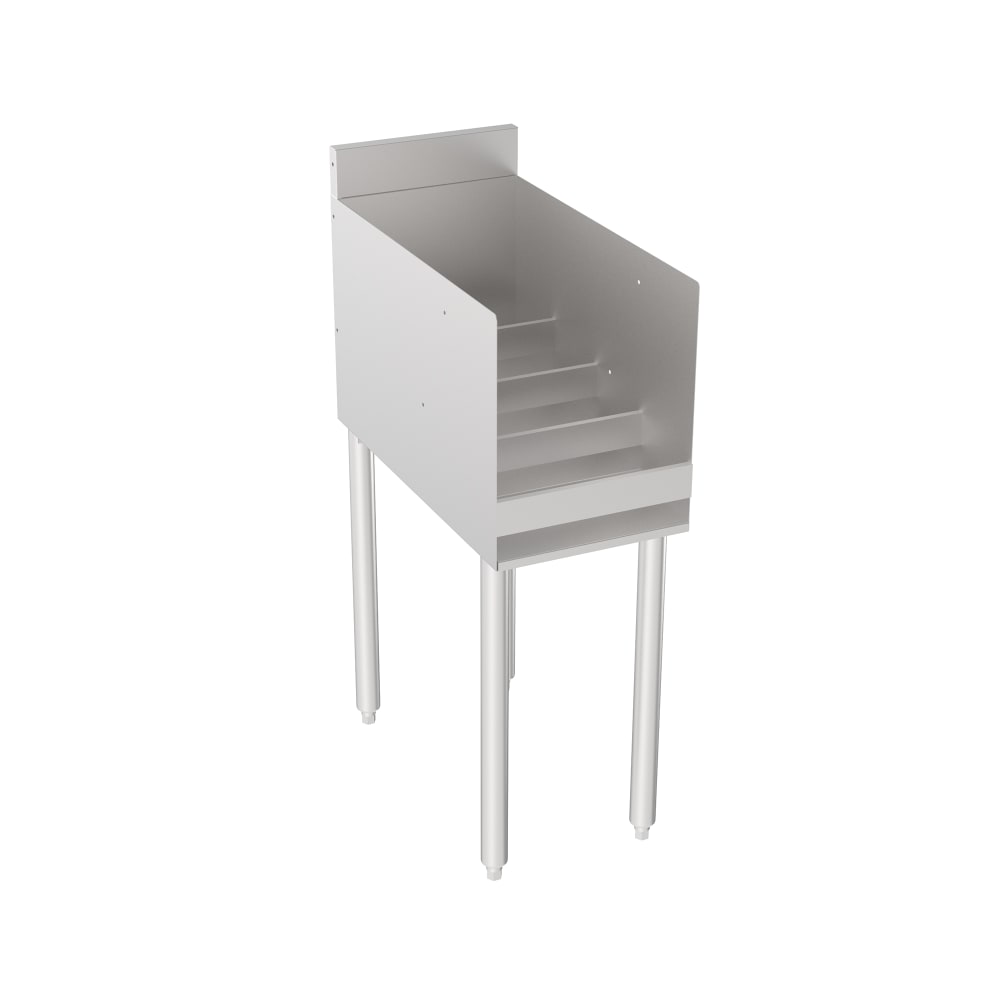 381-1812RD Silver Series Raised Liquor Display - Holds 12 Bottles, 3" Back Splash, 12"...