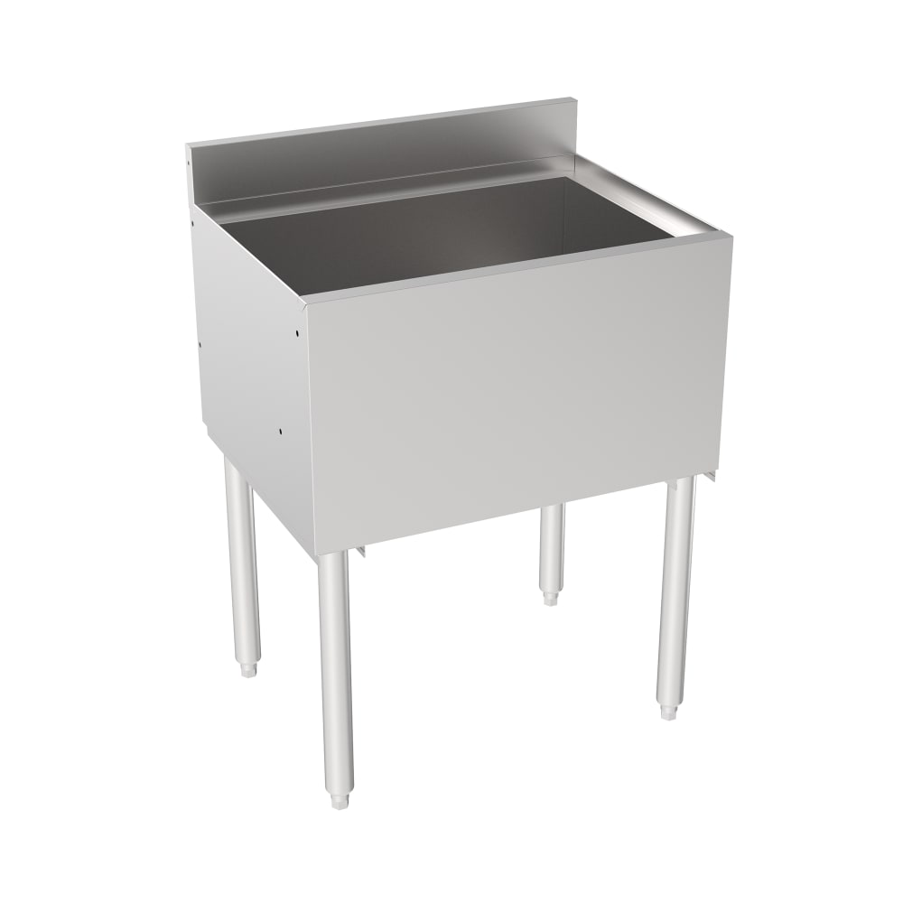381-1824 24" Silver Series Ice Bin w/ 80 lb Ice Bin, Stainless Steel