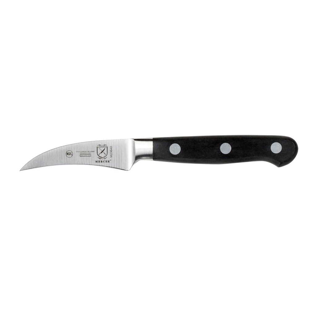 132-M23640 2 1/2" Peeling Knife w/ Black Ergonomic Delrin® Handle, High-Carbon German Steel