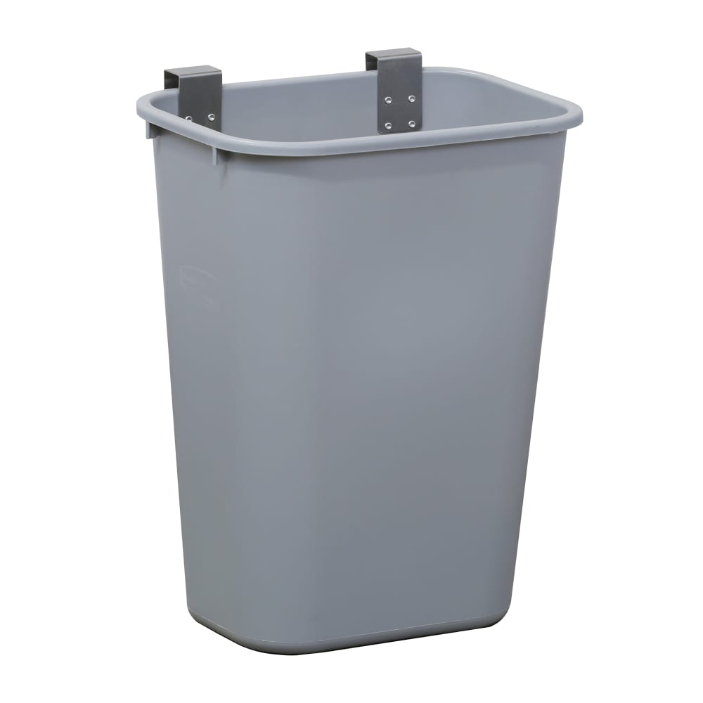 121-2064 Jumbo Waste Basket w/ Hanger Strap, Polyethylene, Gray