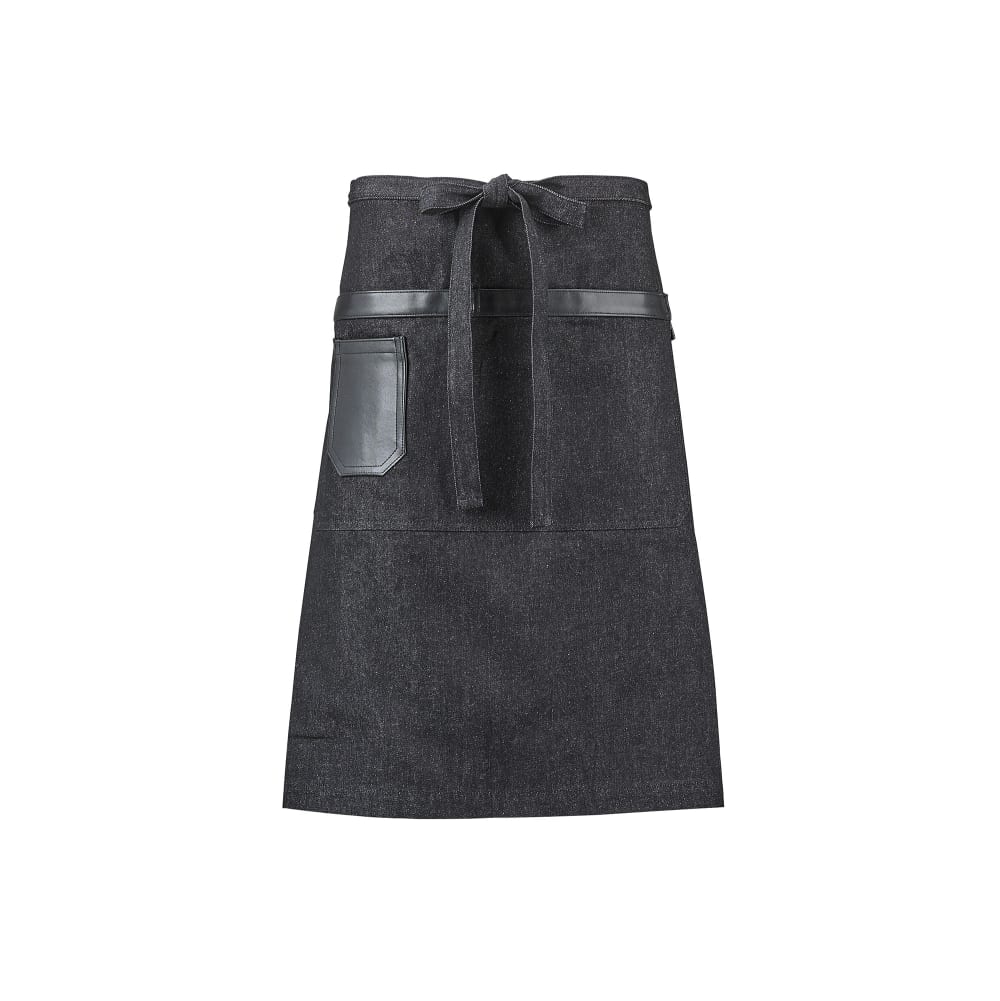 132-M63204BKD Bistro Apron - 31" x 26", Cotton, Black