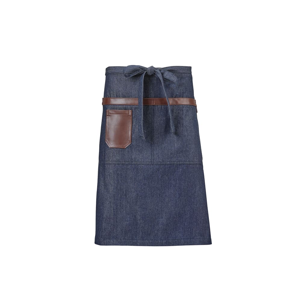 132-M63204DEN Bistro Apron - 31" x 26", Cotton, Indigo