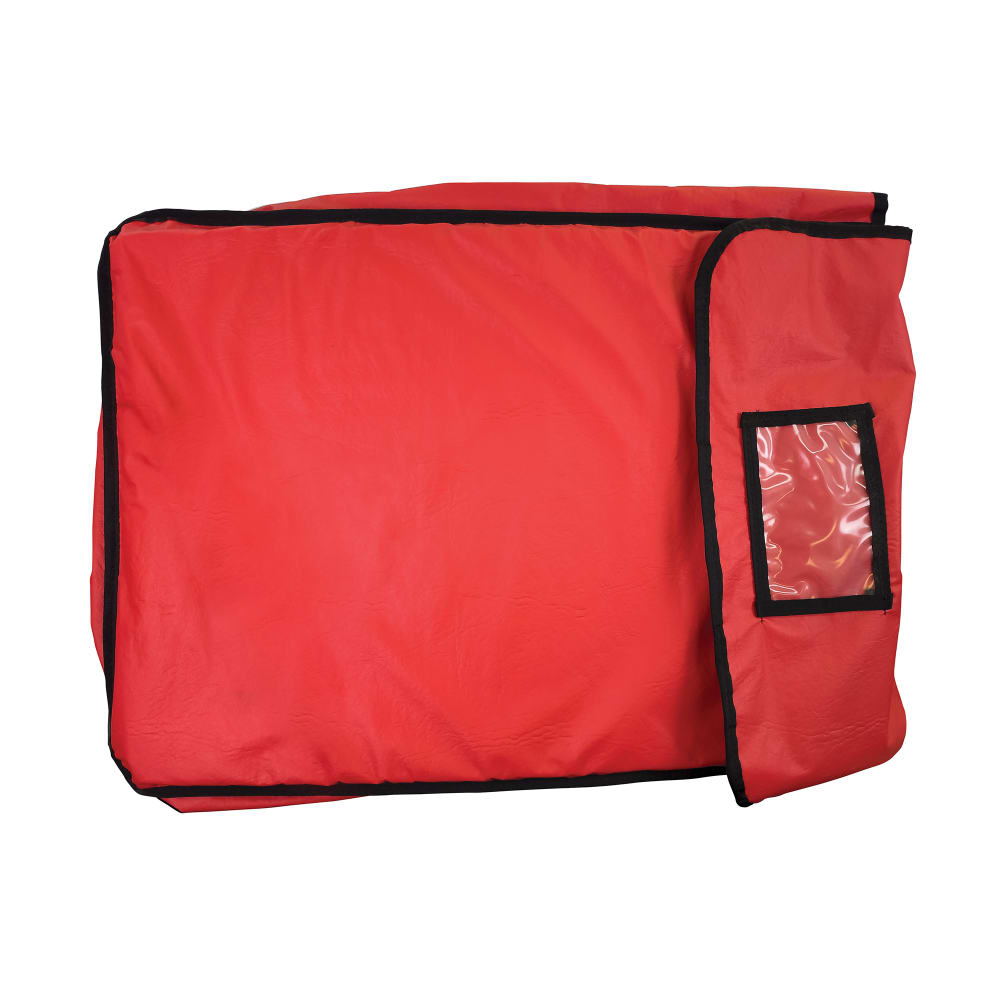 176-IPK4TR Pizza Delivery Bag w/ Strap - 20" x 20" x 5 3/8", Vinyl, Red