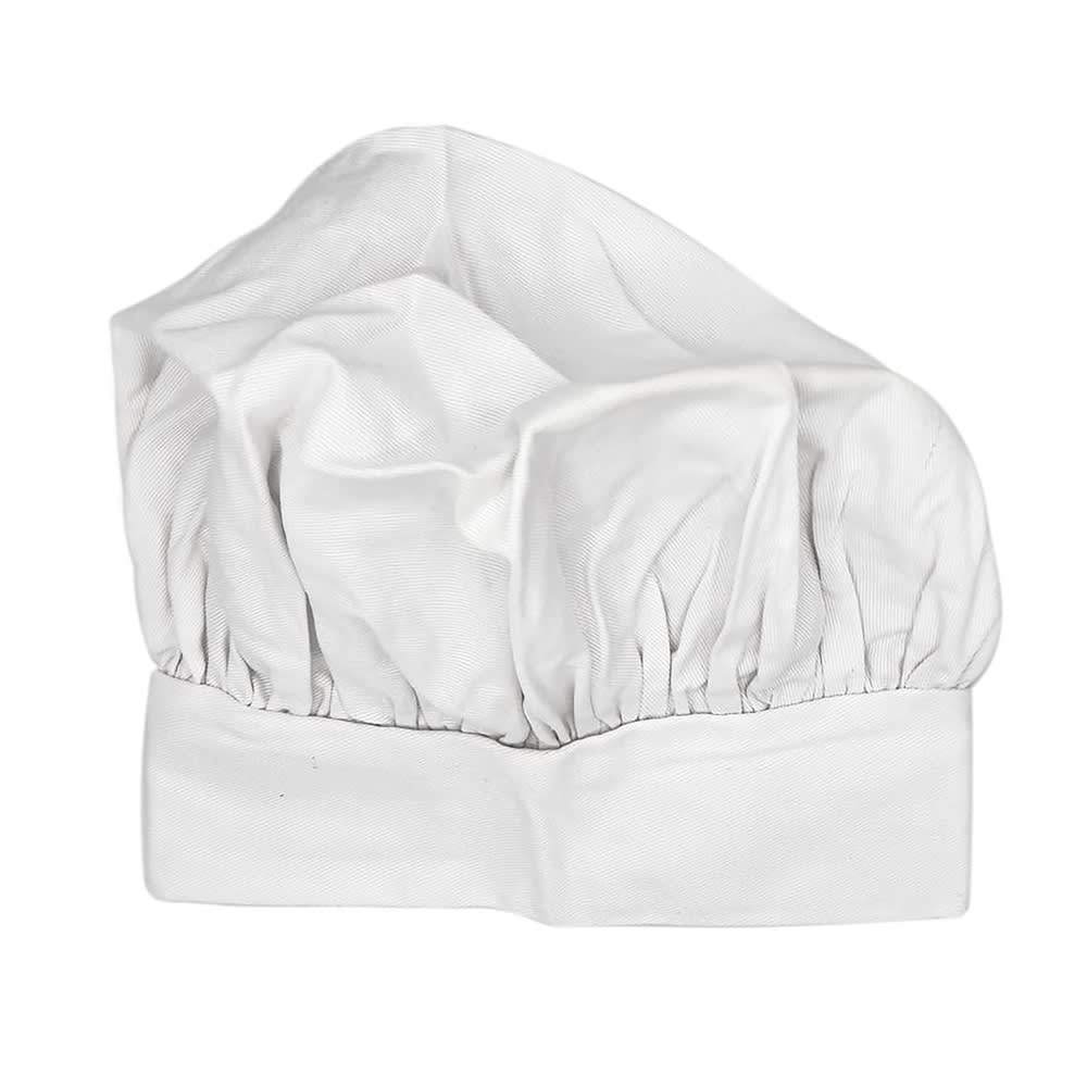 176-346HW Chef Hat w/ Poly Cotton Blend, One Size, White