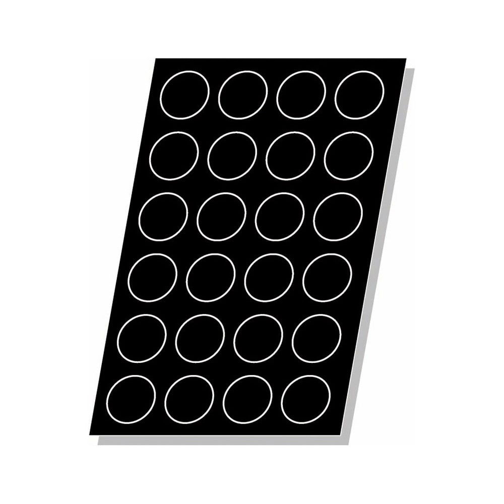 347-336019 Muffin Mold w/ 24 Sections - Silicone, Black