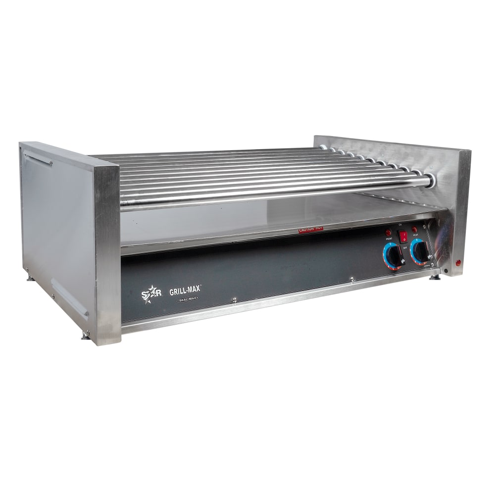 062-50C Grill-Max® 50 Hot Dog Roller Grill w/ Manual Controls - Slanted Top, 120v