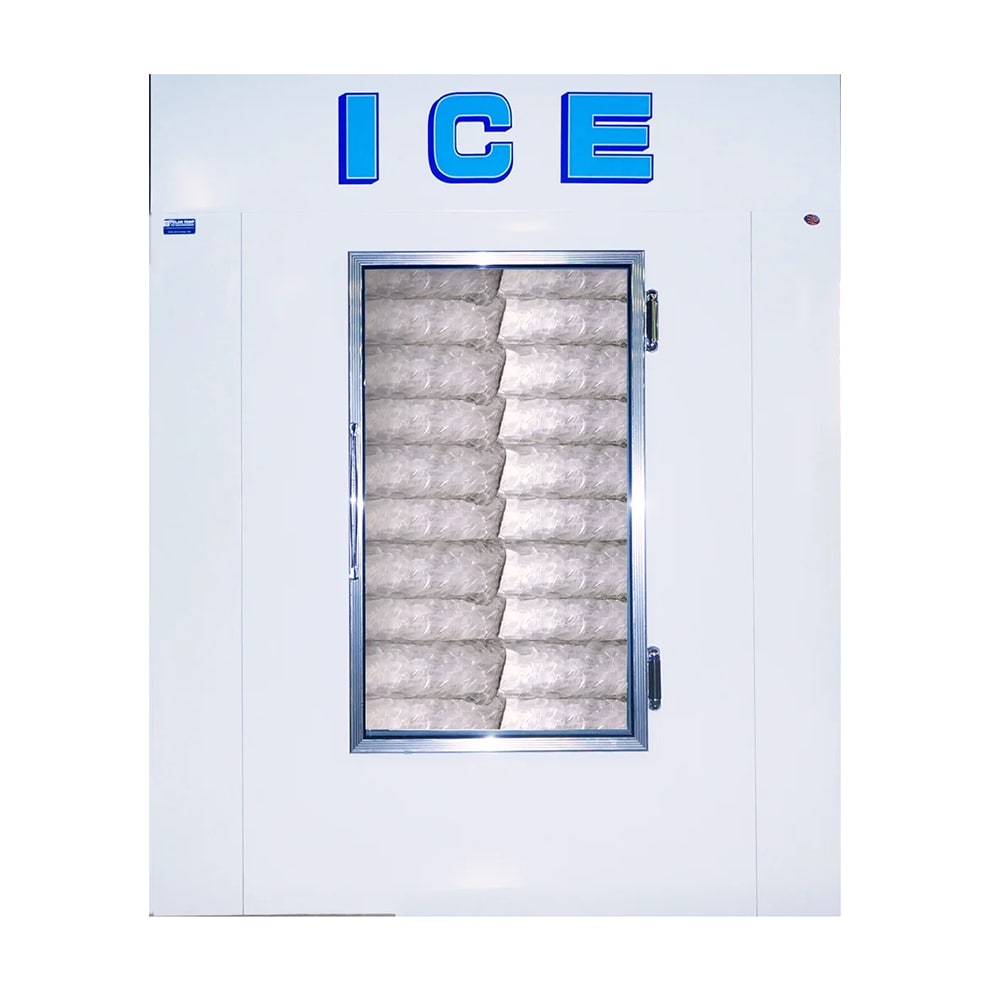 259-630CWGR290 62" Indoor Ice Merchandiser w/ (78) 20 lb Bag Capacity - Glass Door, White, 1...