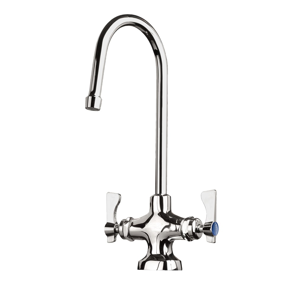 381-16450L Deck Mount Lavatory Faucet w/ 5 5/8" Spout & Lever Handle - Single Hole, Chro...