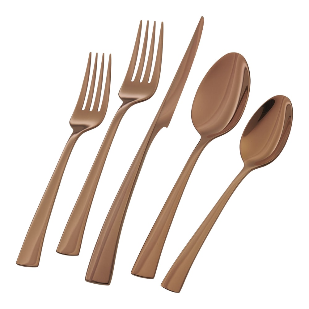 901-22769420 20 Piece Bellasera Rose Gold Flatware Set, 18/10 Stainless Steel