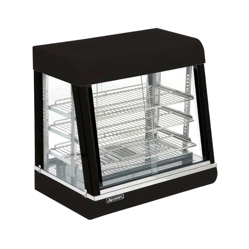 122-HD26 Countertop Heated Display Case w/ Front & Rear Sliding Doors, 26x18.7x25.25"