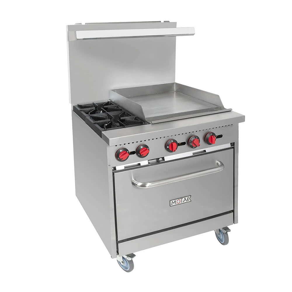 734-MR6G24CS 36" 2 Burner Gas Range w/ Griddle - Standard Oven, Convertible