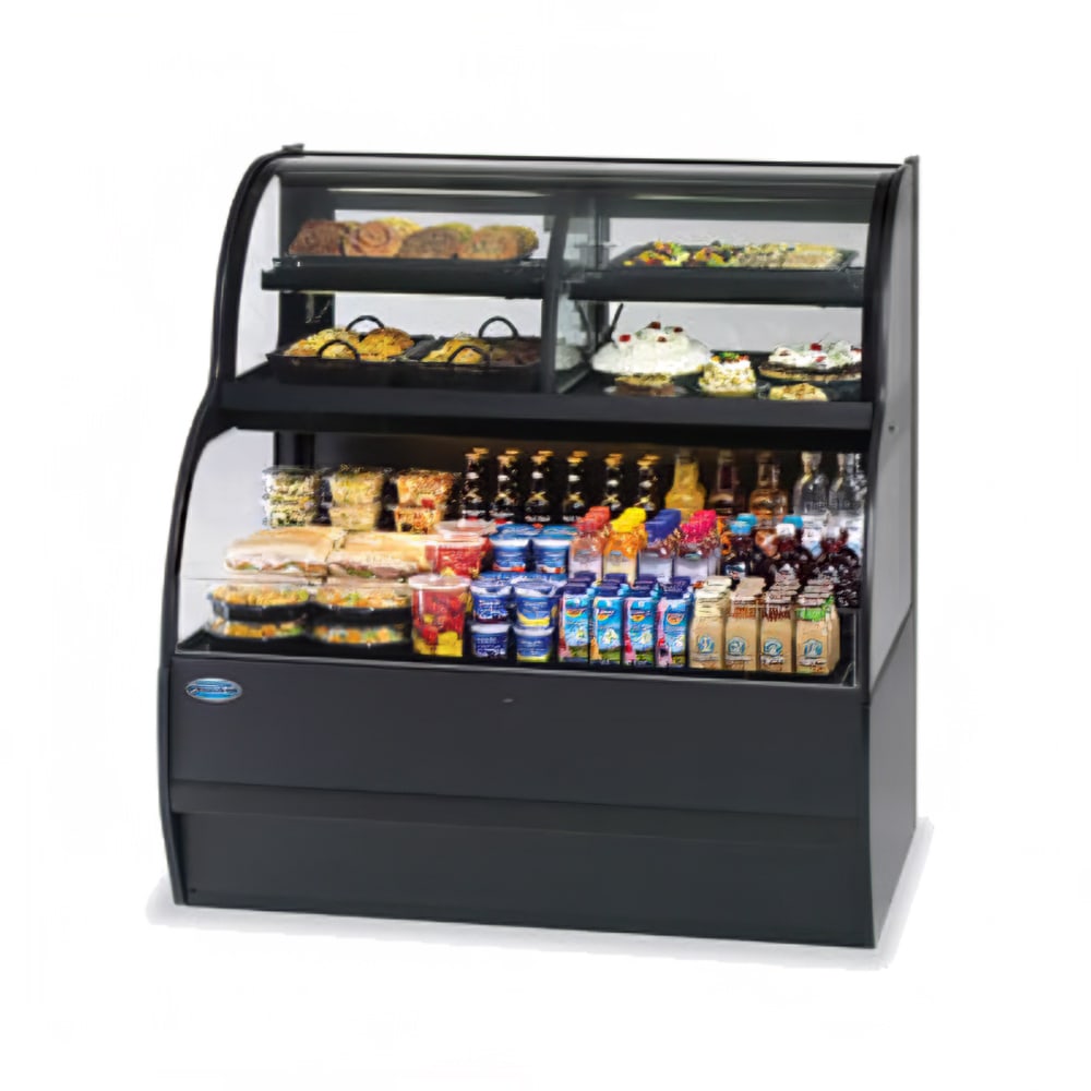 204-SSRC5052230 50" Horizontal Open Air Cooler & Prep Table w/ (5) Levels, 208-240v/1ph
