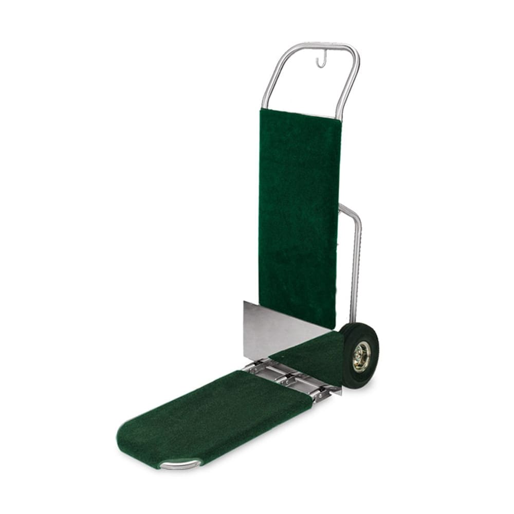 650-1566CKSS Bellman's Handtruck w/ 29" Fold Up Dropnose & Wrap Around Carpet - Bru...