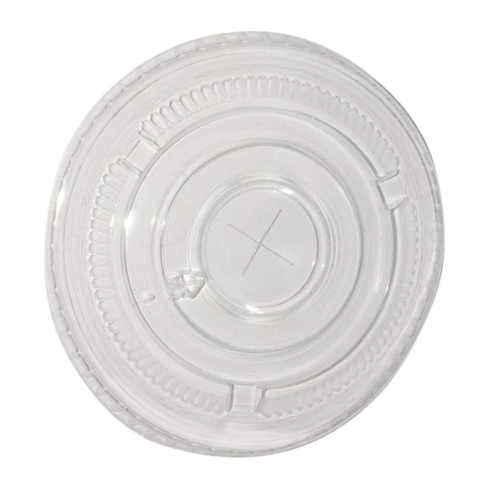 538-EPETFL32 Flat Lid for 32 oz PET Cups - Plastic, Clear