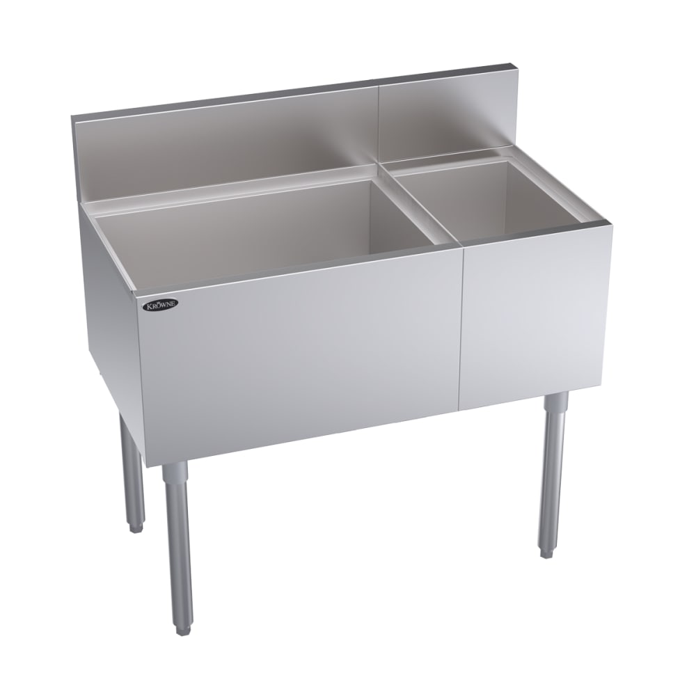 381-KR18M36L 36" Royal Series Cocktail Station w/ 74 lb Ice Bin, Stainless Steel