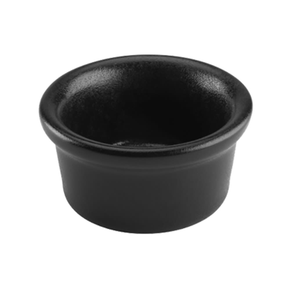 706-HL3630AFCA 3 1/2 oz Foundry Round Ramekin - China, Black