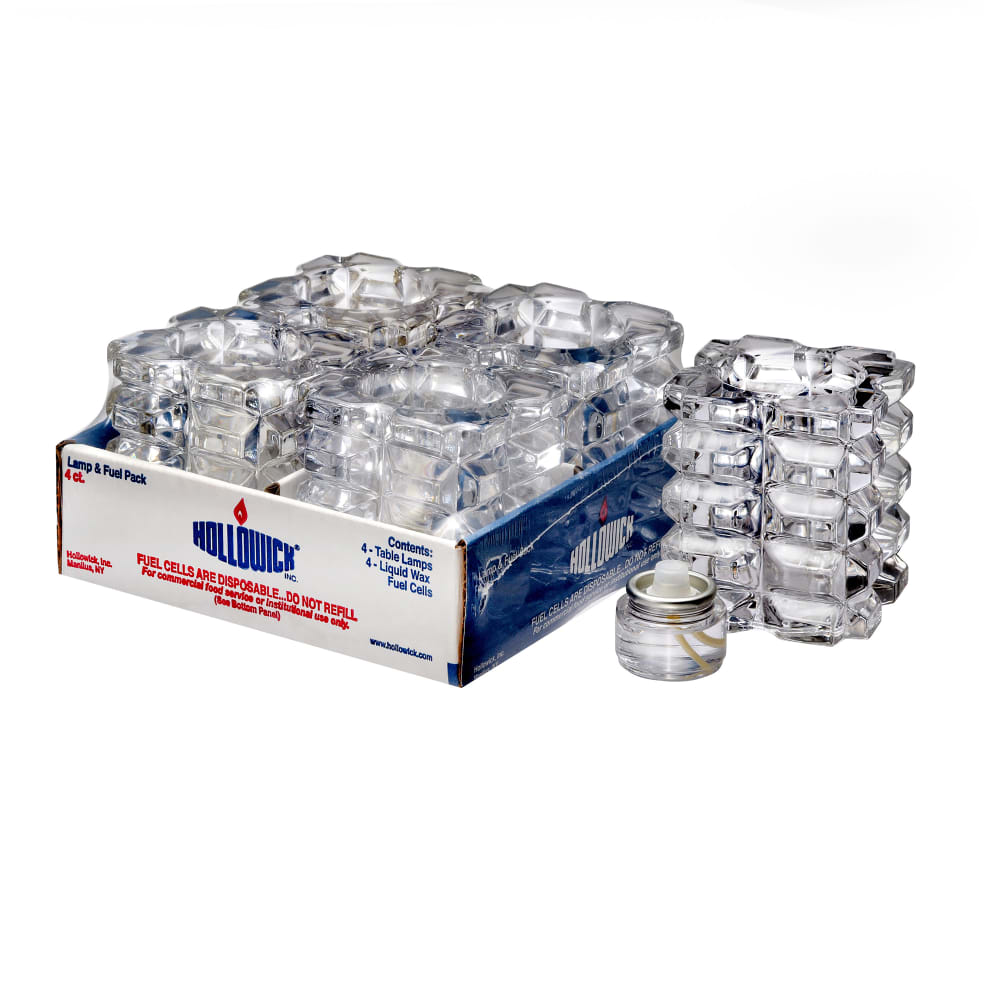 461-5151C4 3" Round Votive Lamps - Cube Style, Faceted, Glass, Clear