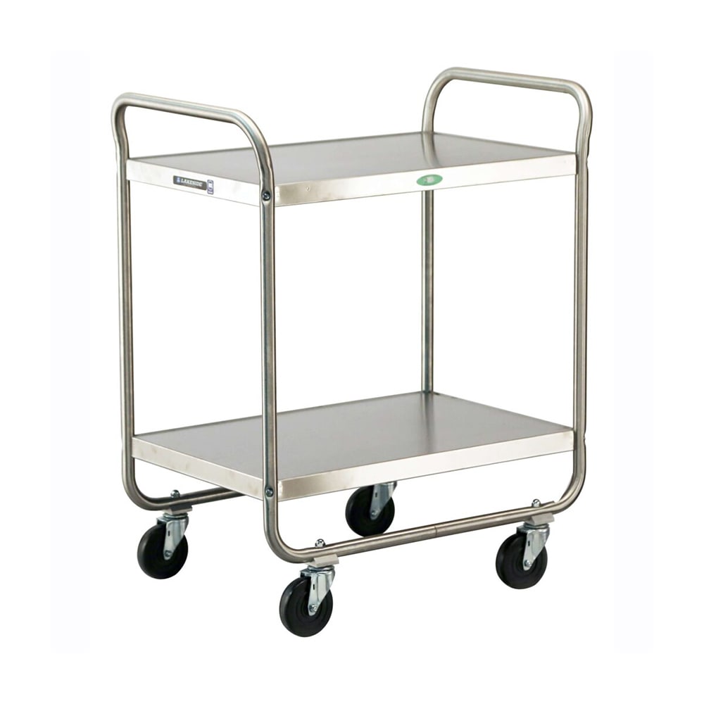 121-211 3 Level Stainless Utility Cart w/ 500 lb Capacity, Flat Ledges
