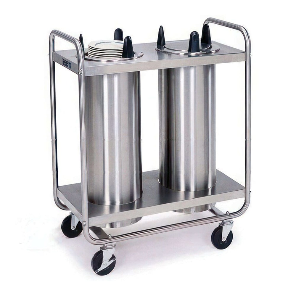 121-7206 35 1/2" Mobile Dish Dispenser w/ (2) Columns, Stainless