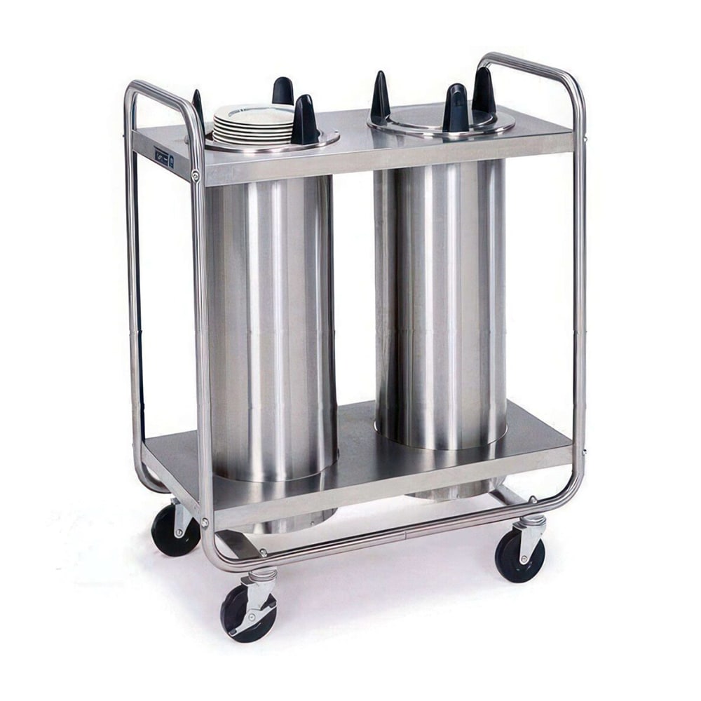 121-7208 35 1/2" Mobile Dish Dispenser w/ (2) Columns, Stainless