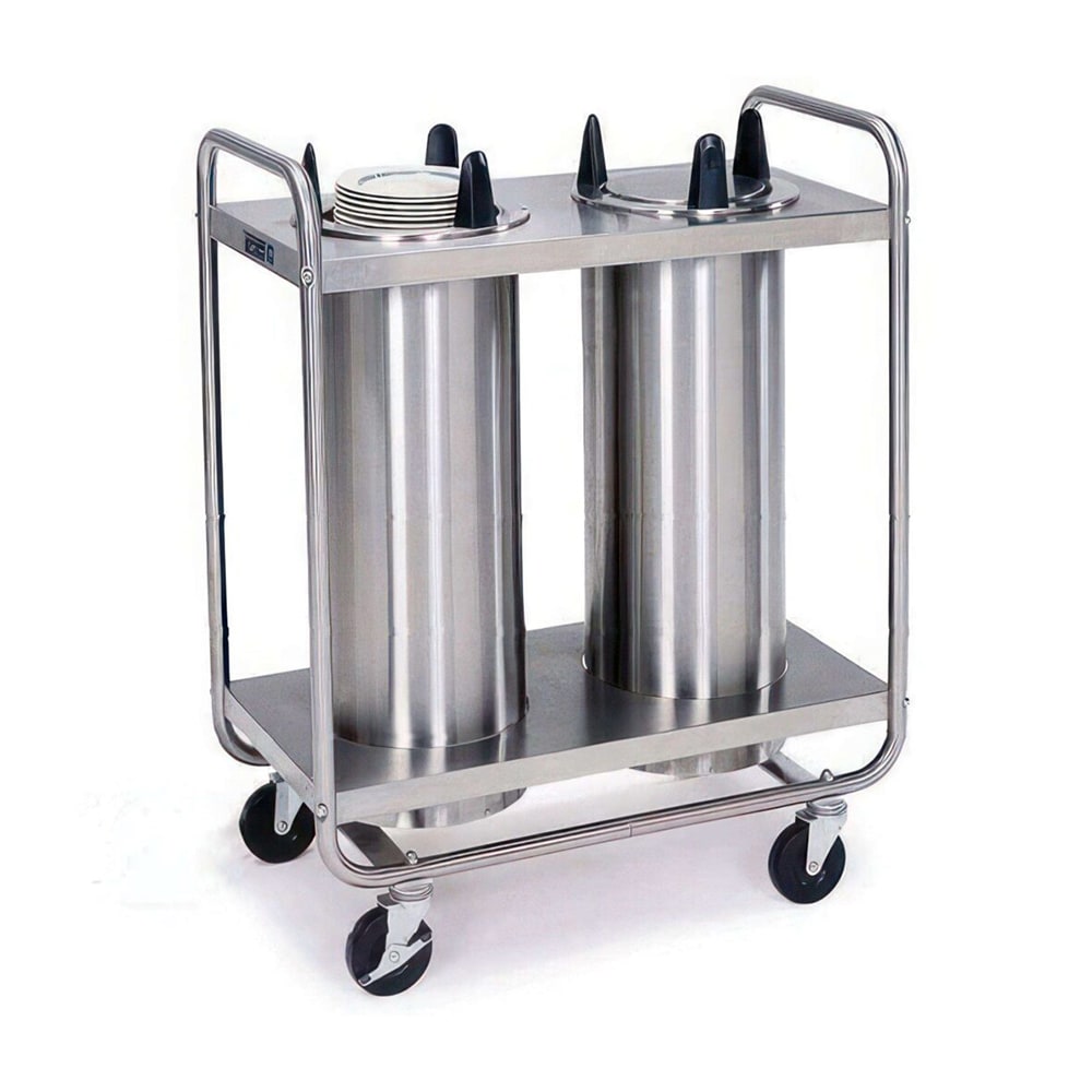 121-7209 35 1/2" Mobile Dish Dispenser w/ (2) Columns, Stainless