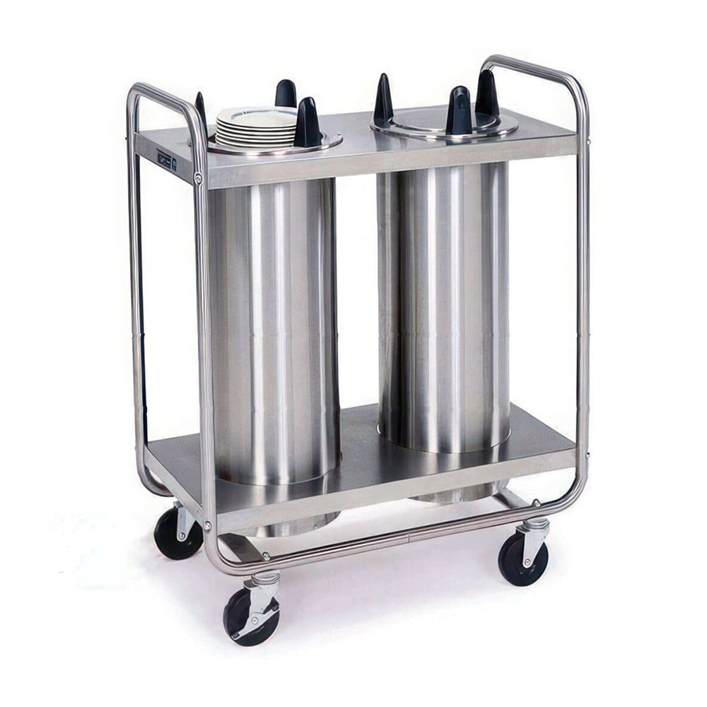 121-7211 35 1/2" Mobile Dish Dispenser w/ (2) Columns, Stainless