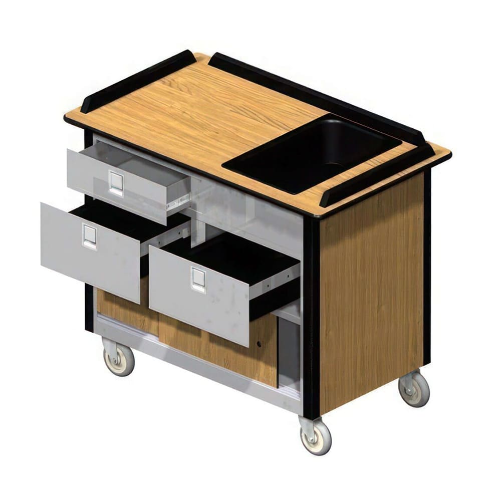 121-69030VCHER Food Cart w/ Drawers, 44 1/2"L x 24 1/2"W x 37 3/4"H, Victorian Che...