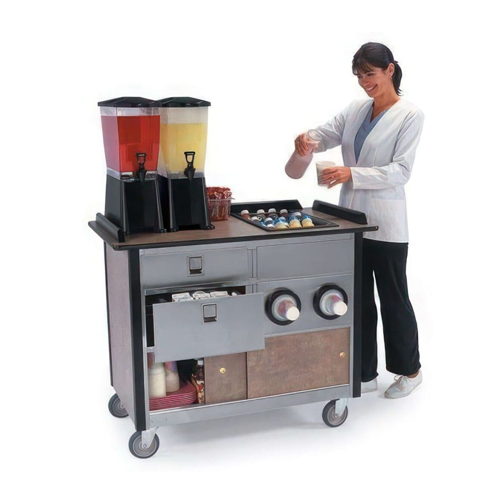 121-69010GRSAN Food Cart w/ Drawers, 44 1/2"L x 24 1/2"W x 37 3/4"H, Gray