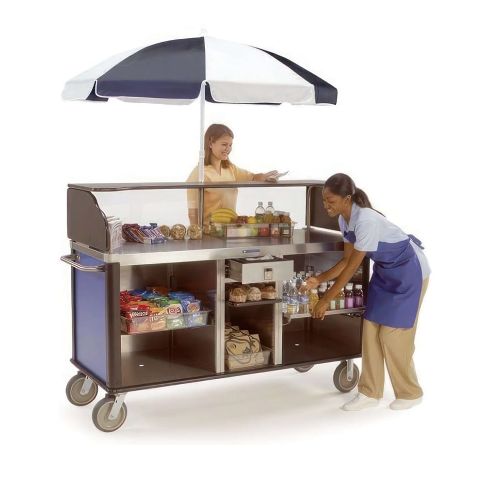 121-68210HRMAP Kiosk Type Food Cart w/ Enclosed Cabinet, 77 1/4"L x 28 1/4"W x 52 1/2&q...