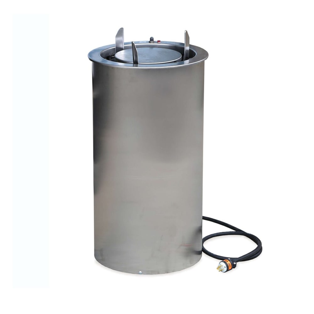 121-934240 16" Heated Drop In Dish Dispenser - Stainless, 240v/1ph