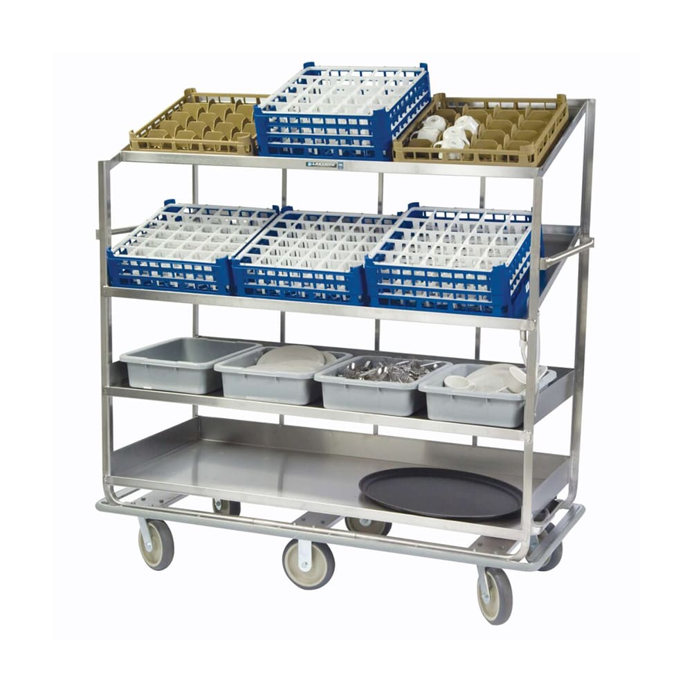 121-B596 Soiled Dish Cart w/ 4 Shelves