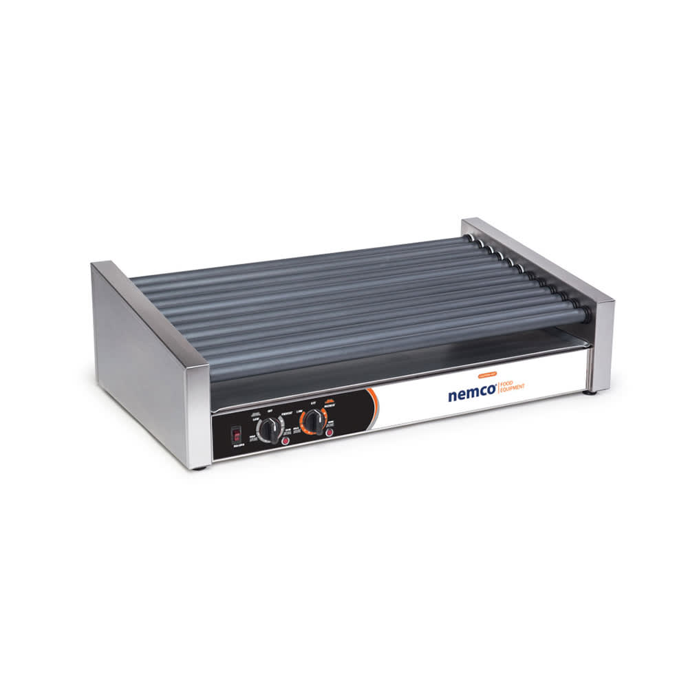 128-8027SXSLT220 27 Hot Dog Roller Grill w/ Manual Controls - Slanted Top, 220v