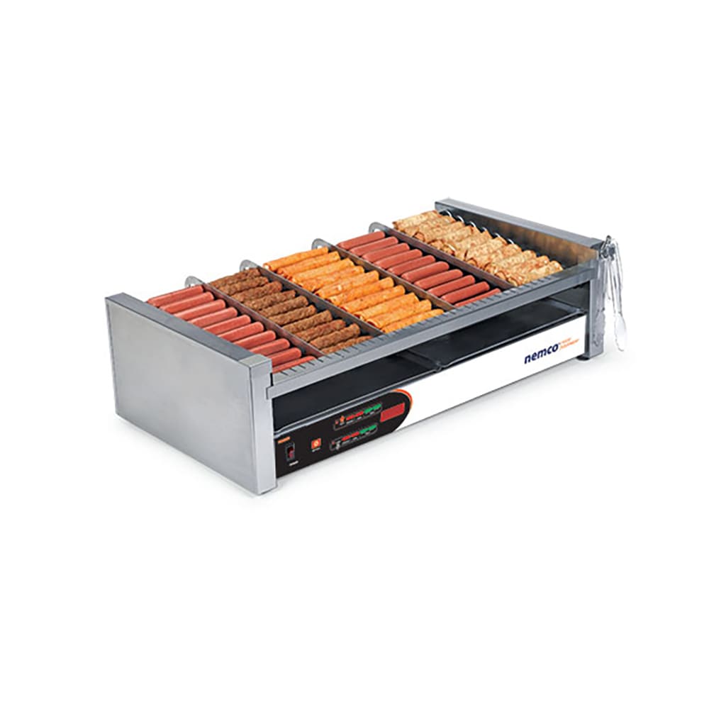 128-8230SLT 30 Hot Dog Roller Grill w/ Manual Controls - Slanted Top, 120v