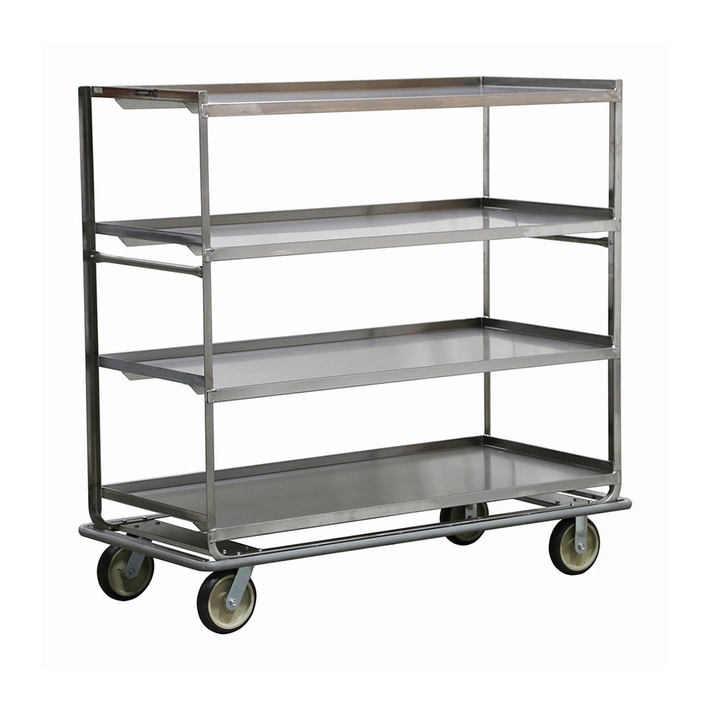 121-564 Queen Mary Cart - 4 Levels, 1000 lb. Capacity, Stainless, Raised Edges