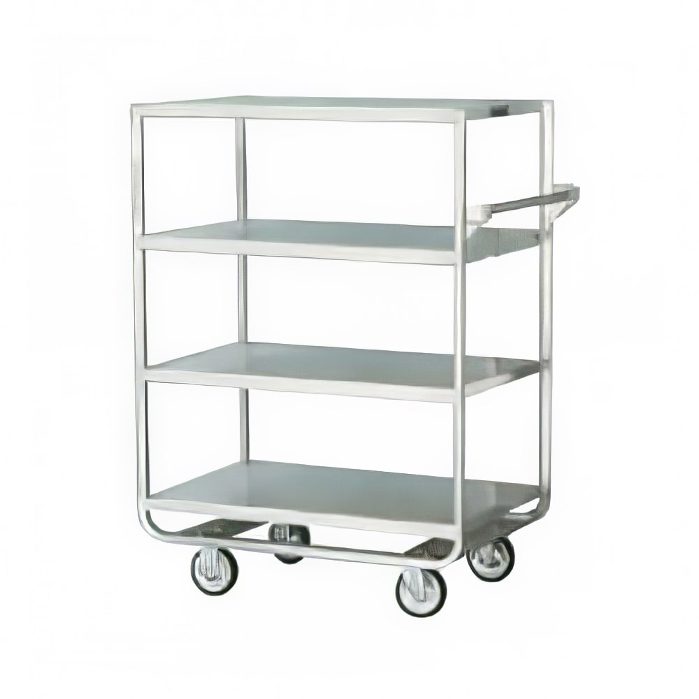 121-746 4 Level Stainless Utility Cart w/ 700 lb Capacity, Raised Ledges