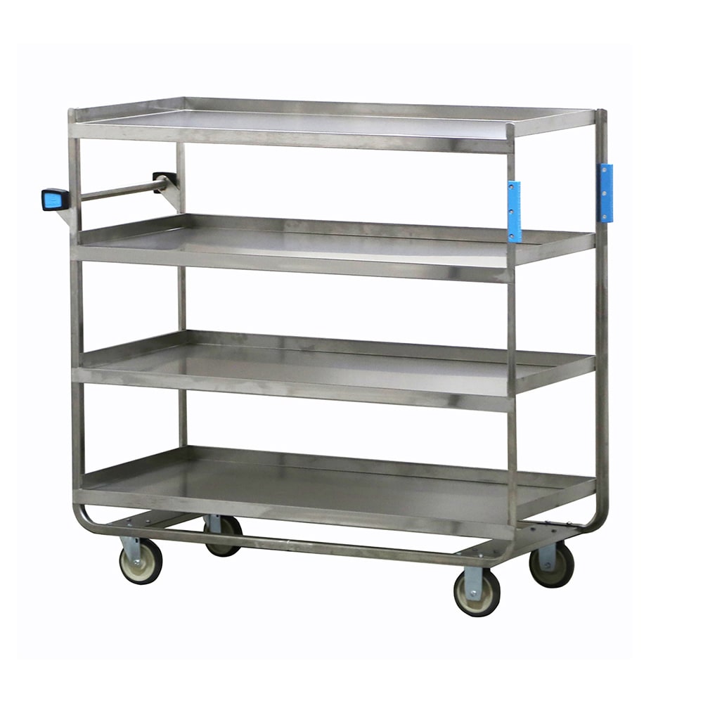 121-761 Queen Mary Cart - 4 Levels, 700 lb. Capacity, Stainless, Raised Edges