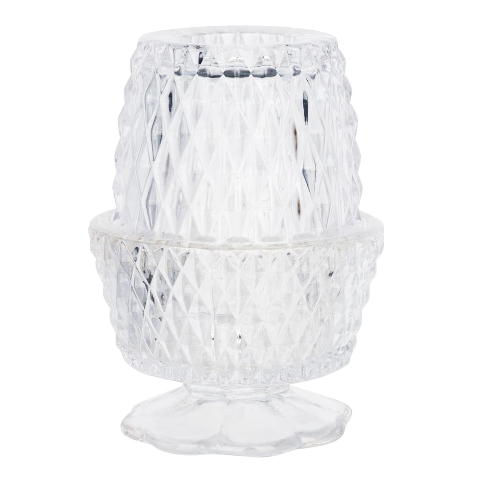 637-80376 Crawford Candle Lamp - 3 5/8"D x 5 1/14"H, Glass, Clear