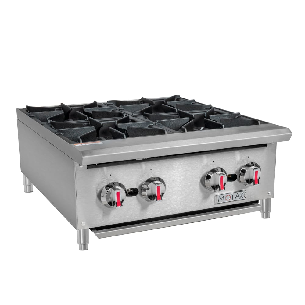 734-MHP24 24" Gas Hotplate w/ (4) Burners & Manual Controls, Convertible