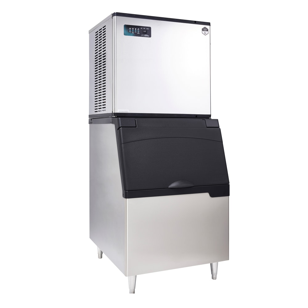 457-IM1100AHIB033 1106 lb Maestro Half Cube Ice Machine w/ Bin - 350 lb Storage, Air Cooled, 208-...