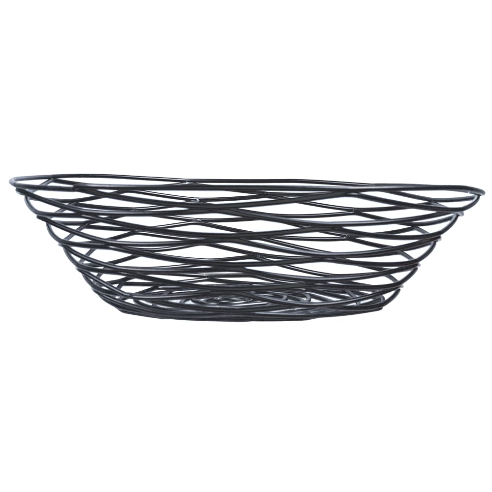 229-BK17508 Artisan Collection Basket, 8" X 2" Round, Black