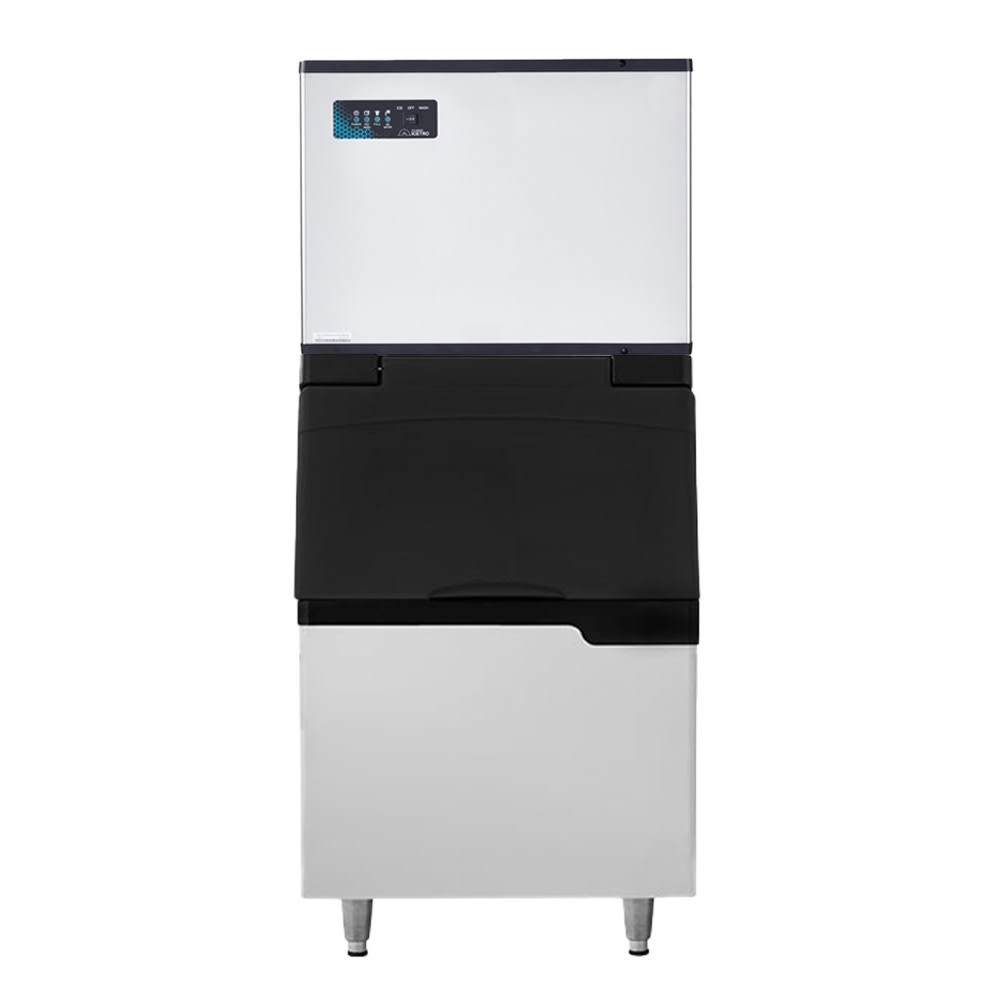457-IM0460WHIB033 463 lb Maestro Half Cube Ice Machine w/ Bin - 350 lb Storage, Water Cooled, 115...
