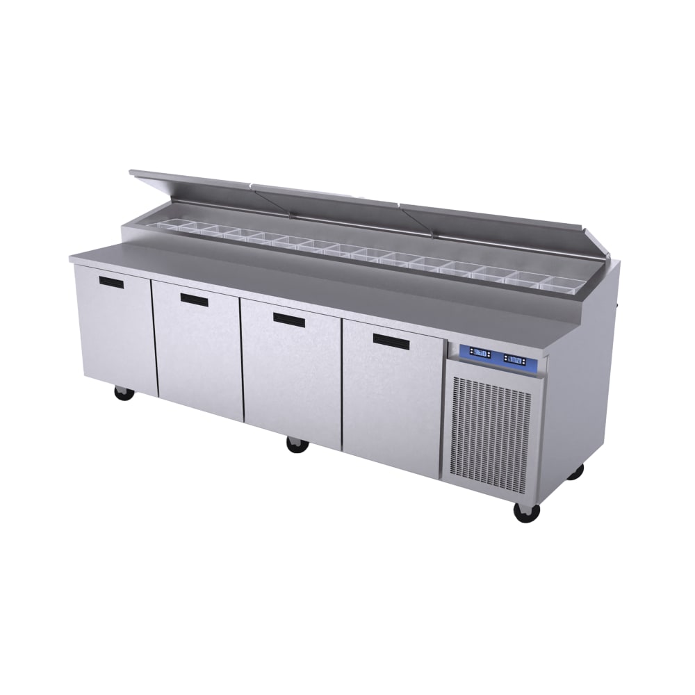 238-84111N 111" Pizza Prep Table w/ Refrigerated Base, 115v