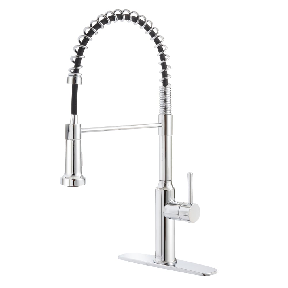 381-19401C Deck Mount Faucet - 10 1/2" Swivel Gooseneck Spout, Single Hole, Chrome