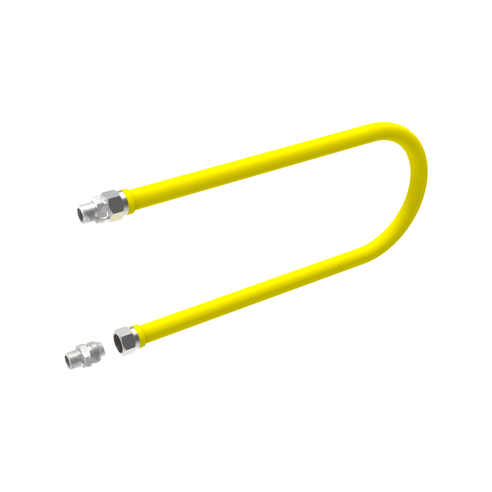 381-S5036B Royal Series 36" Stationary Gas Connector Hose w/ 1/2" Male/Male Couplings