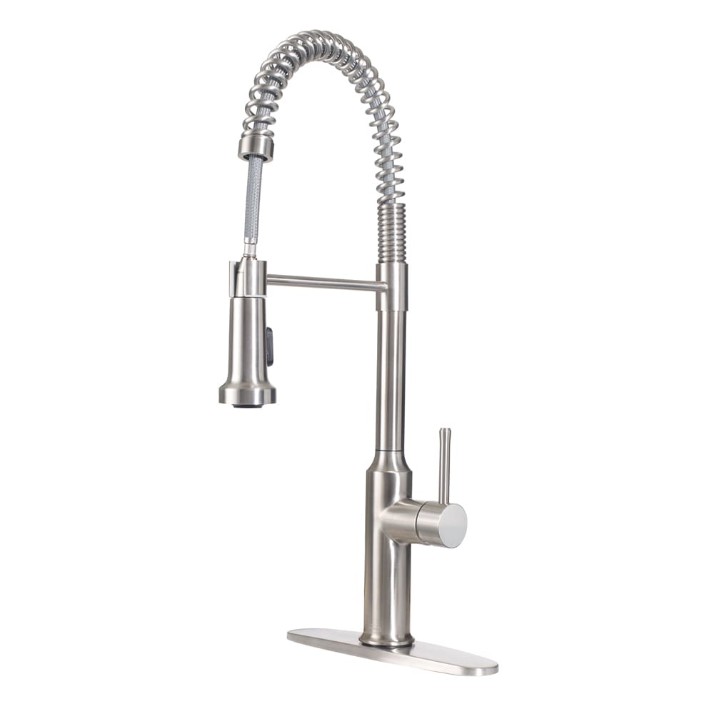 381-19401S Deck Mount Faucet - 10 1/2" Swivel Gooseneck Spout, Single Hole, Satin