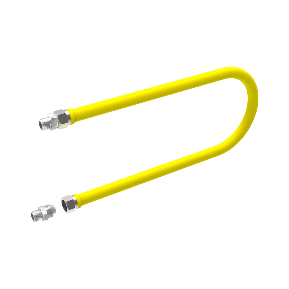 381-S5048B Royal Series 48" Stationary Gas Connector Hose w/ 1/2" Male/Male Couplings