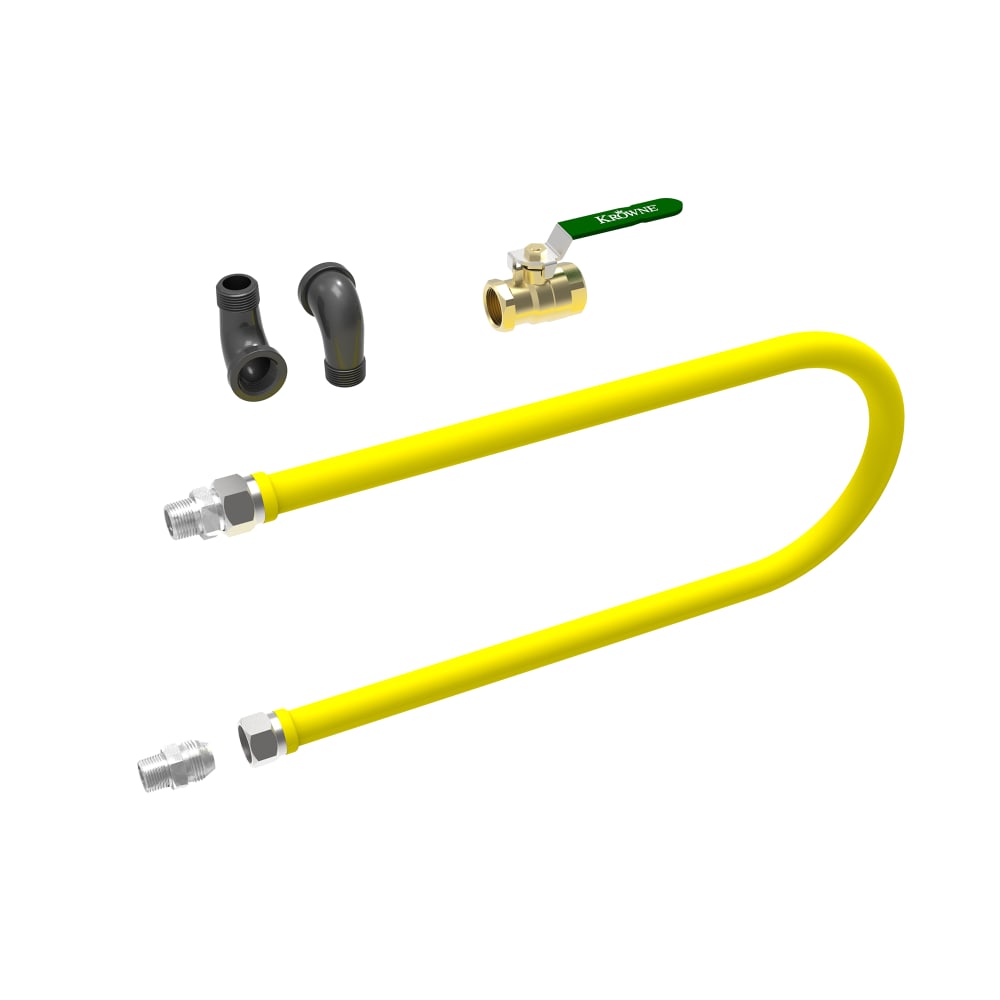 381-S5048K Royal Series 48" Stationary Gas Connector Kit w/ 1/2" Male/Male Couplings