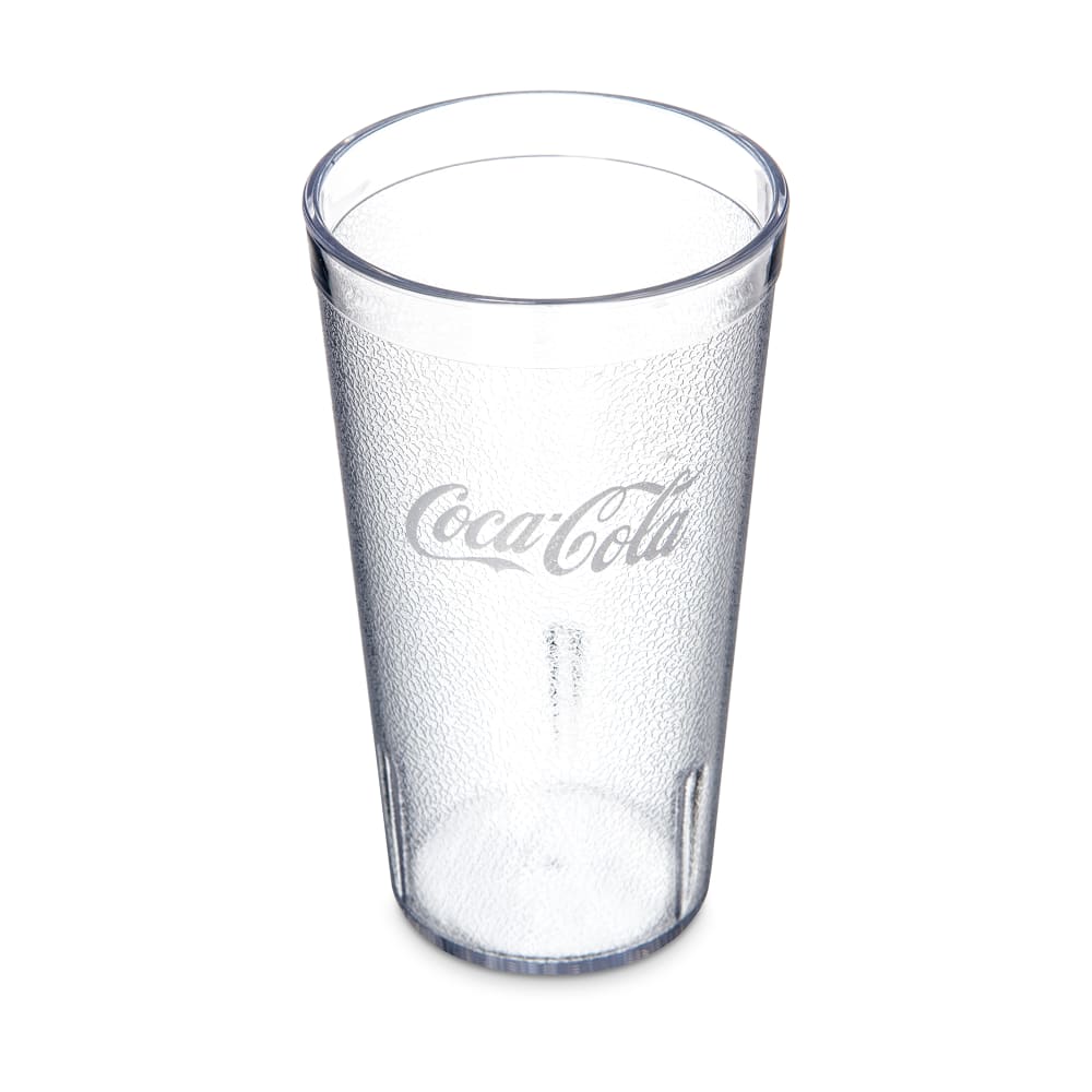 028-52163550E 16 oz Clear Textured Coca Cola® Plastic Tumbler
