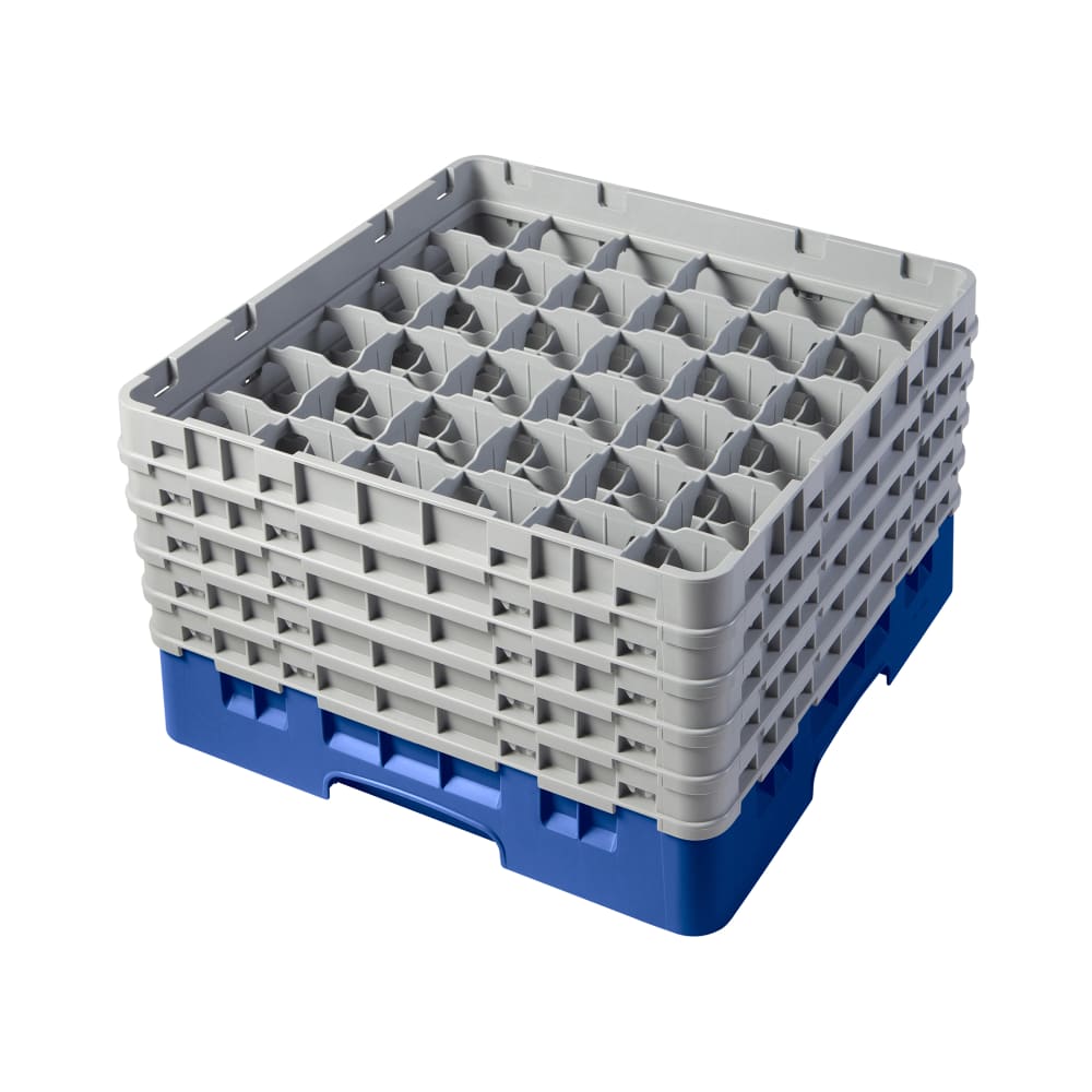 144-36S1058168 Camrack® Glass Rack w/ 36 Compartments - 5 Gray Extenders, Blue