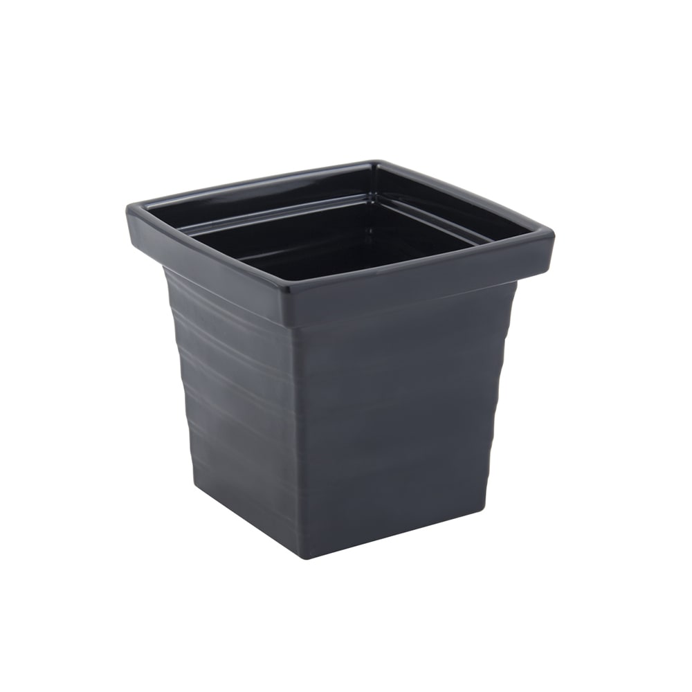 017-53108BLK 24 oz Square Melamine Serving Bowl, Black